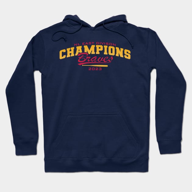 Braves NL EAST Division 2023 Champs Hoodie by Nagorniak